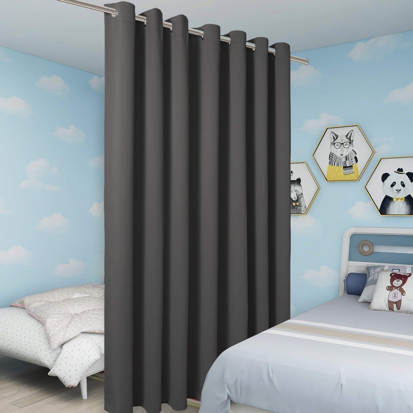 Room Divider Curtain Total Privacy Wall Grommet Thermal Insulated Soundproof …