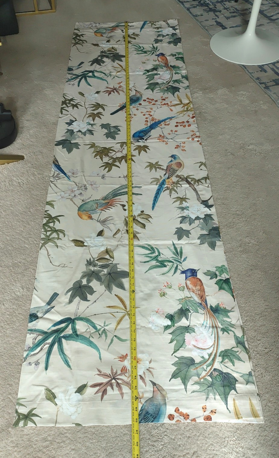 Maison d’ Hermine Hokuzai Beige Curtain Birds 50″x84″ – 1 Panel Rod/Loop Pocket
