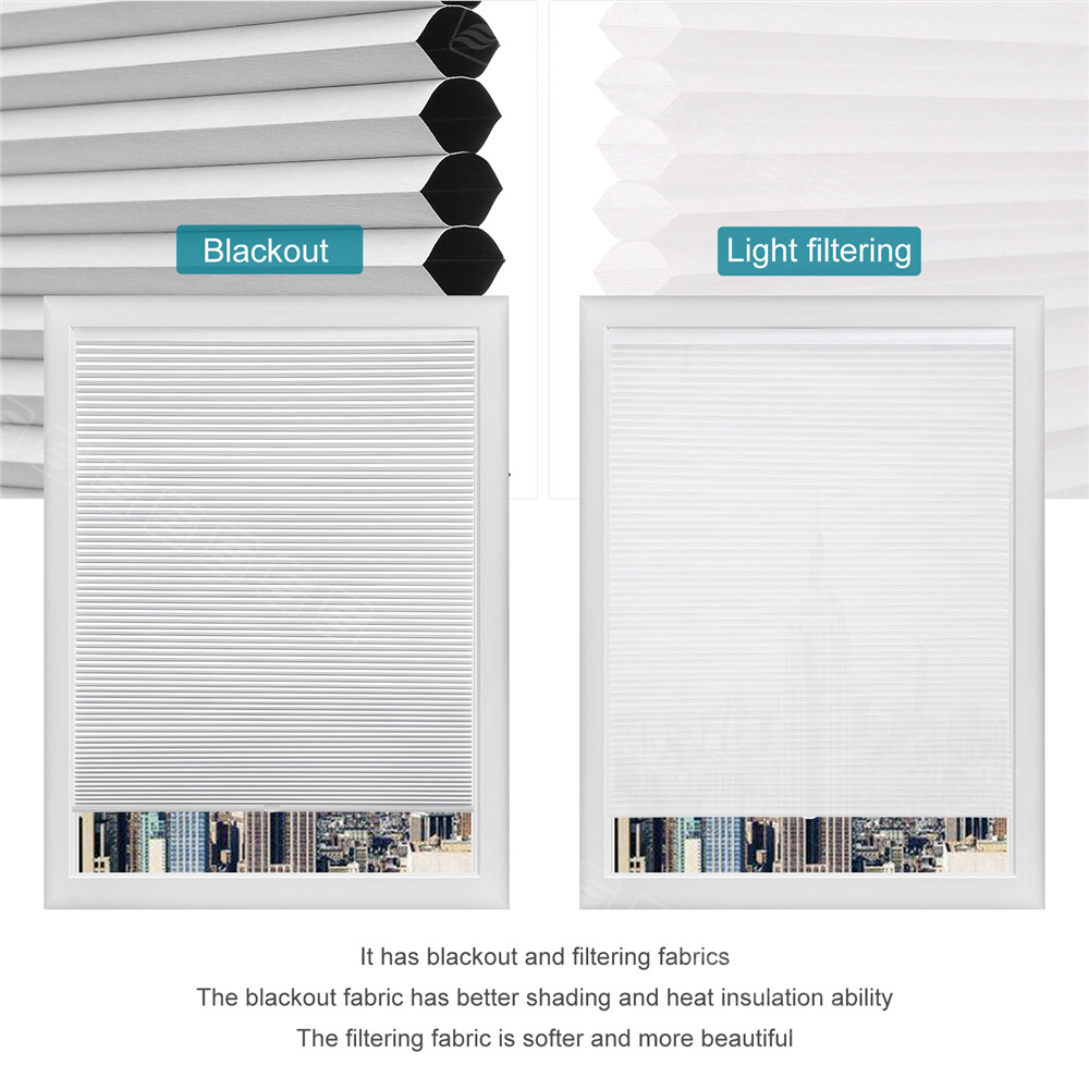 CUSTOM SIZE Cordless 1inch Blackout Cordless Window Shades Cellular Shades