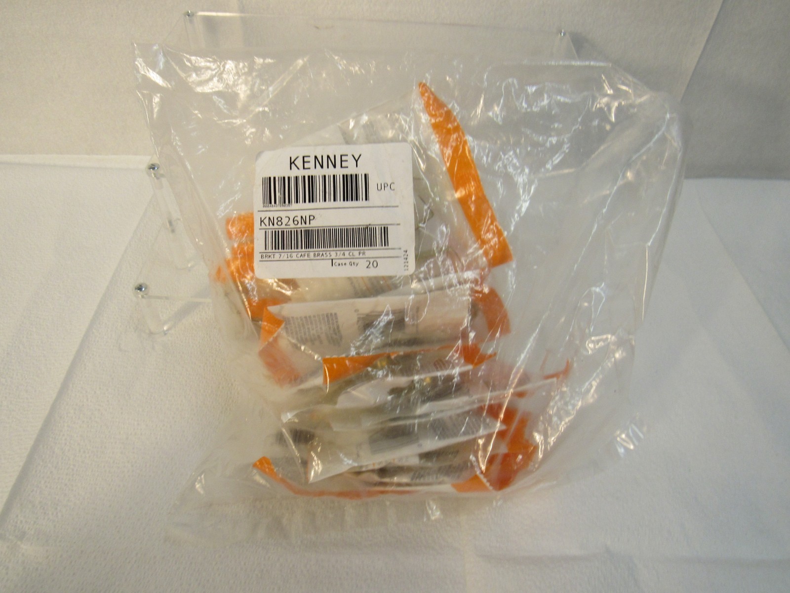 Pack of 20 Kenney Brass 7/16 In. Cafe Rod Bracket Kenney KN826NP 20 packs of 2