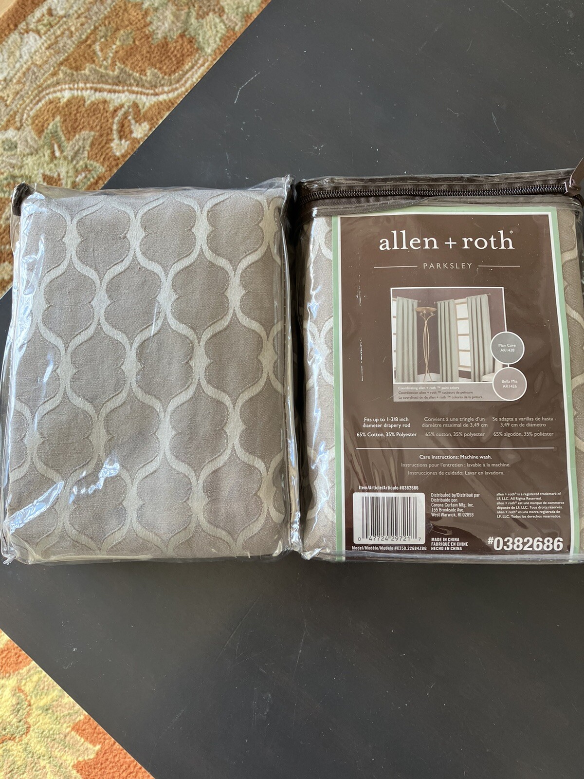 NIP Set Of 2 Allen + Roth Parksley Rod Pocket Panel 50″ W X 84″ L Ivory 0382686