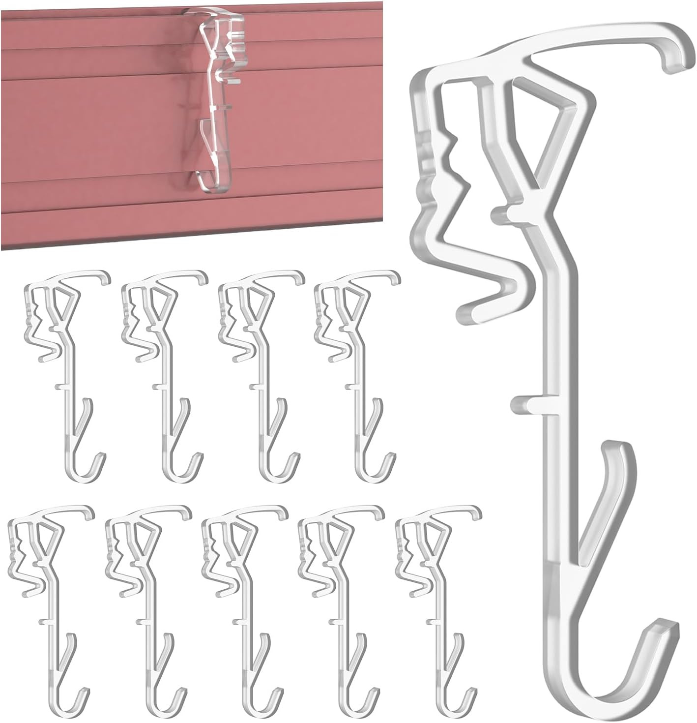 10 Pcs Valance Clips for Blinds Compatible with Hunter Douglas, 2.5 Inch Horizon