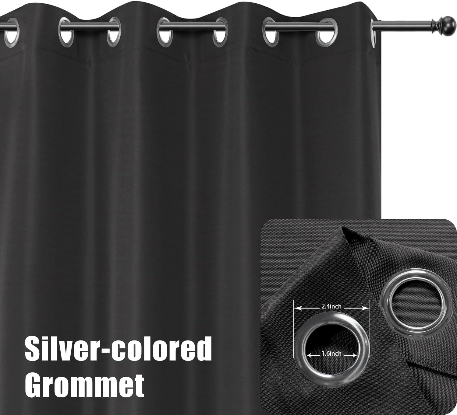 BONZER Outdoor Waterproof Curtains for Patio Privacy Grommet Light Filtering Out
