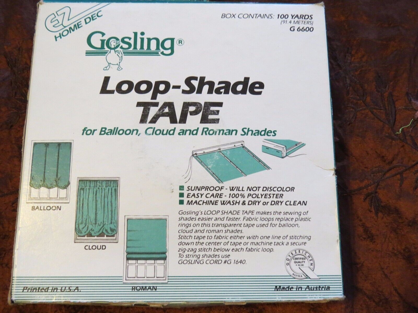 5/8″ LOOP-SHADE TAPE FOR BALLOON, CLOUD & ROMAN SHADES,SOLD BY YARD (B9)
