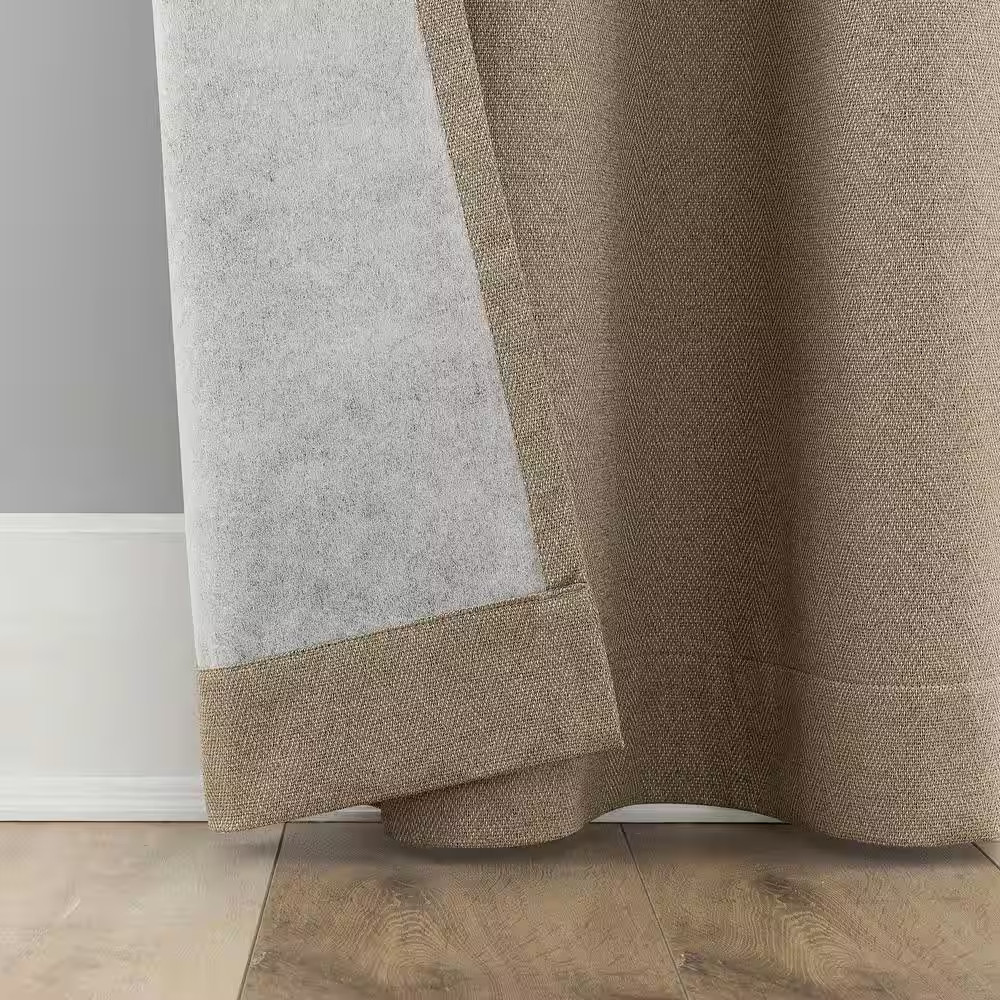 Fellswood Magnetic Closure Driftwood Brown Polyester 37 In. W X 84 In. L Grommet