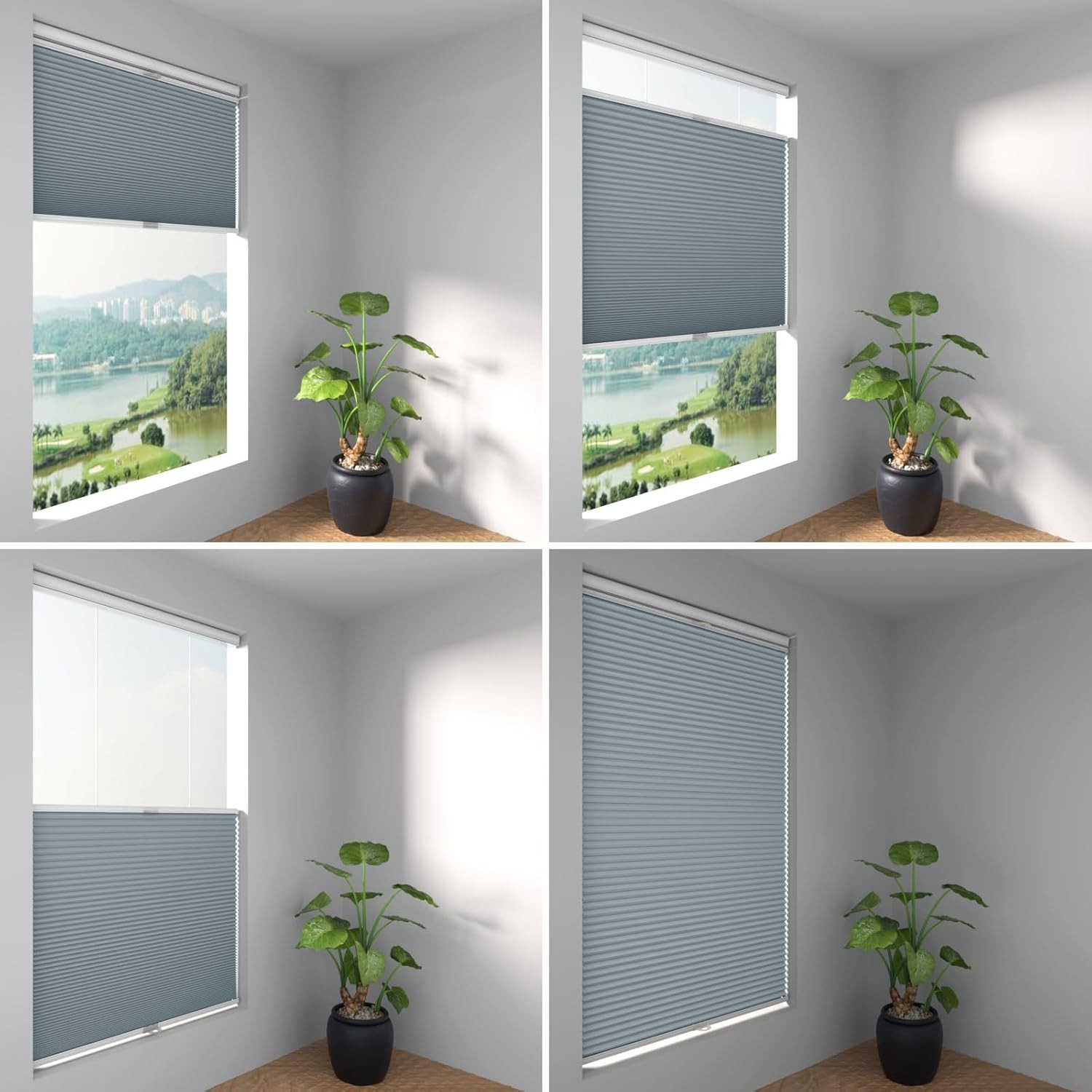 Cordless Blackout Cellular Blinds Window Shades Top-down Bottom Up Honeycomb