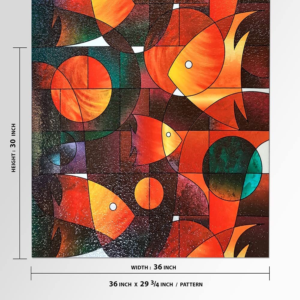 BDF 3FSH Window Film Fish Stained Glass