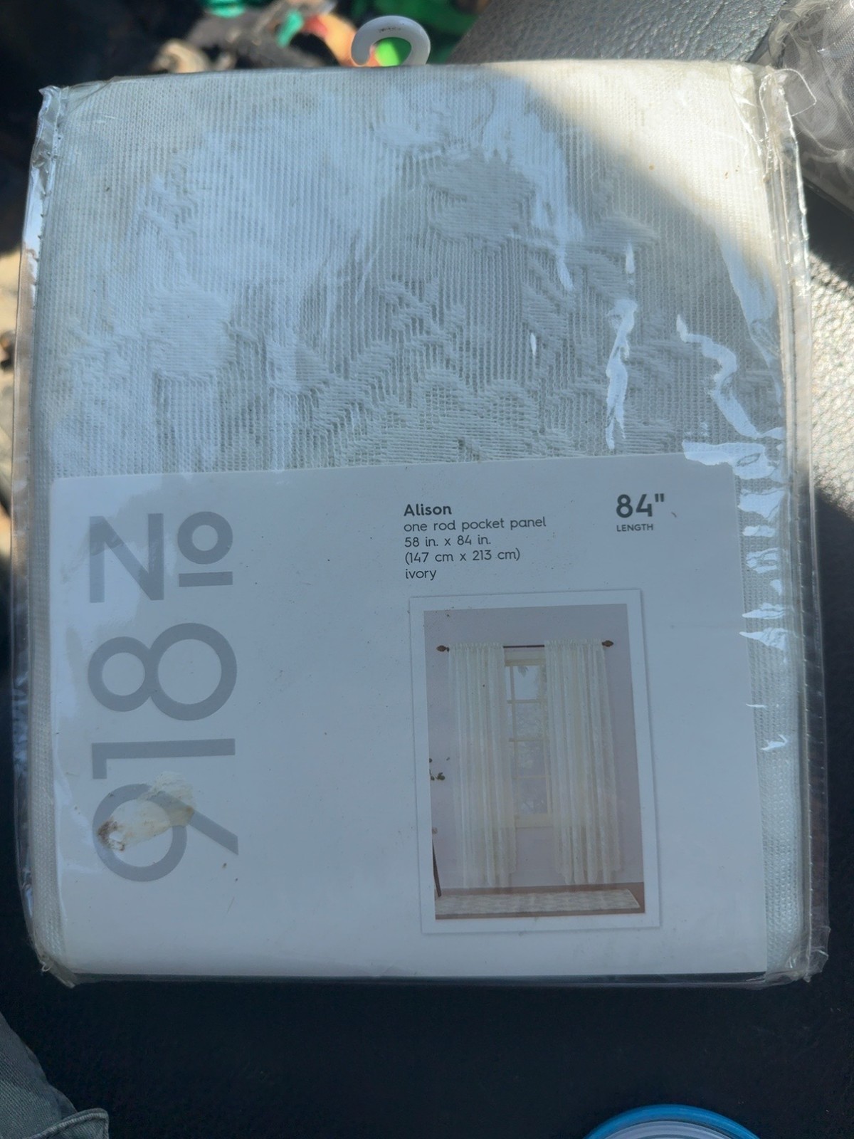 Lichtenberg Alison Ivory Rod Pocket Curtain Panel 58 x 84 New Sealed No. 918