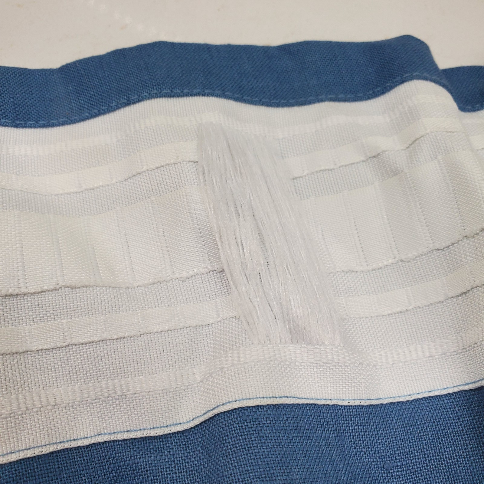 Linen Blue 8′ Ceiling to Floor Drapes 4 Curtain Panels Ikea Aina Unlined 58″x98″