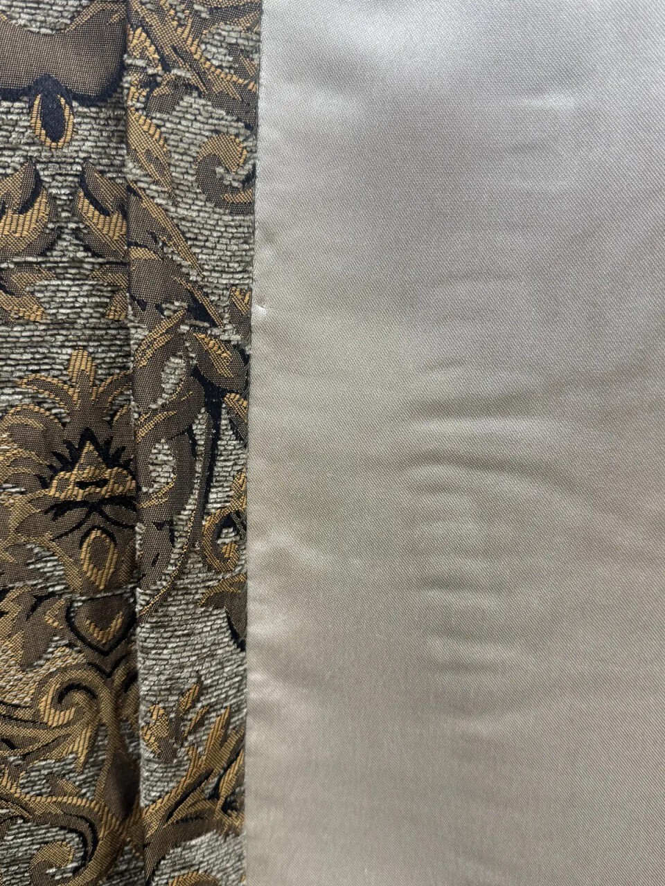Chenille Drapery Panel – Beige- Rayon/Polyester- 60″ Inches W x 96″ H-J2
