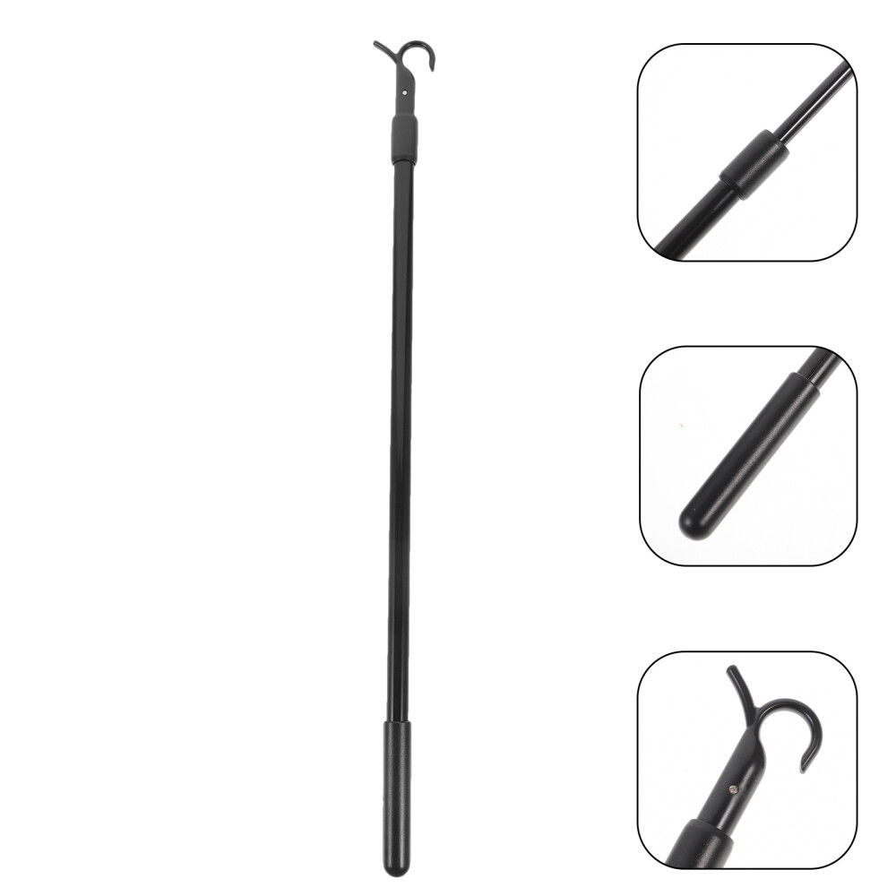 Bracket Closet Reacher Pole with Hook Curtain Telescopic Rod