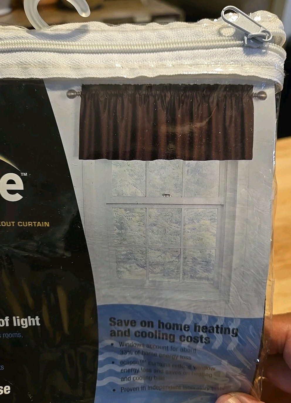 eclipse Energy Saving blackout curtains 42 X 16 One Valance 105021 Samara