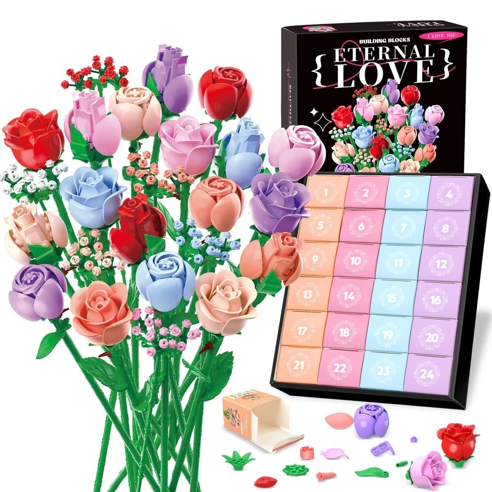 Flower Bouquet Advent Calendar 2025 for Adults Teens Kids, 24 Days Flower Bouqu