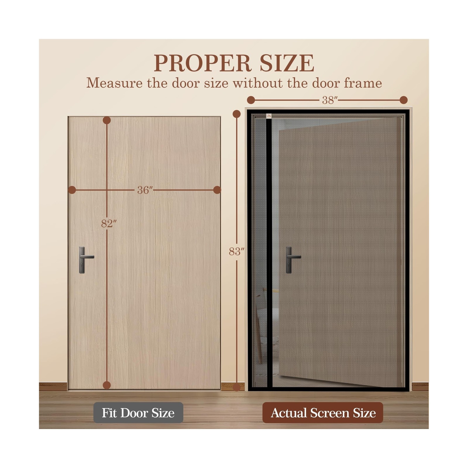 Yotache Reversible Left/Right Opening Magnetic Screen Door Fit Door… Fast Ship
