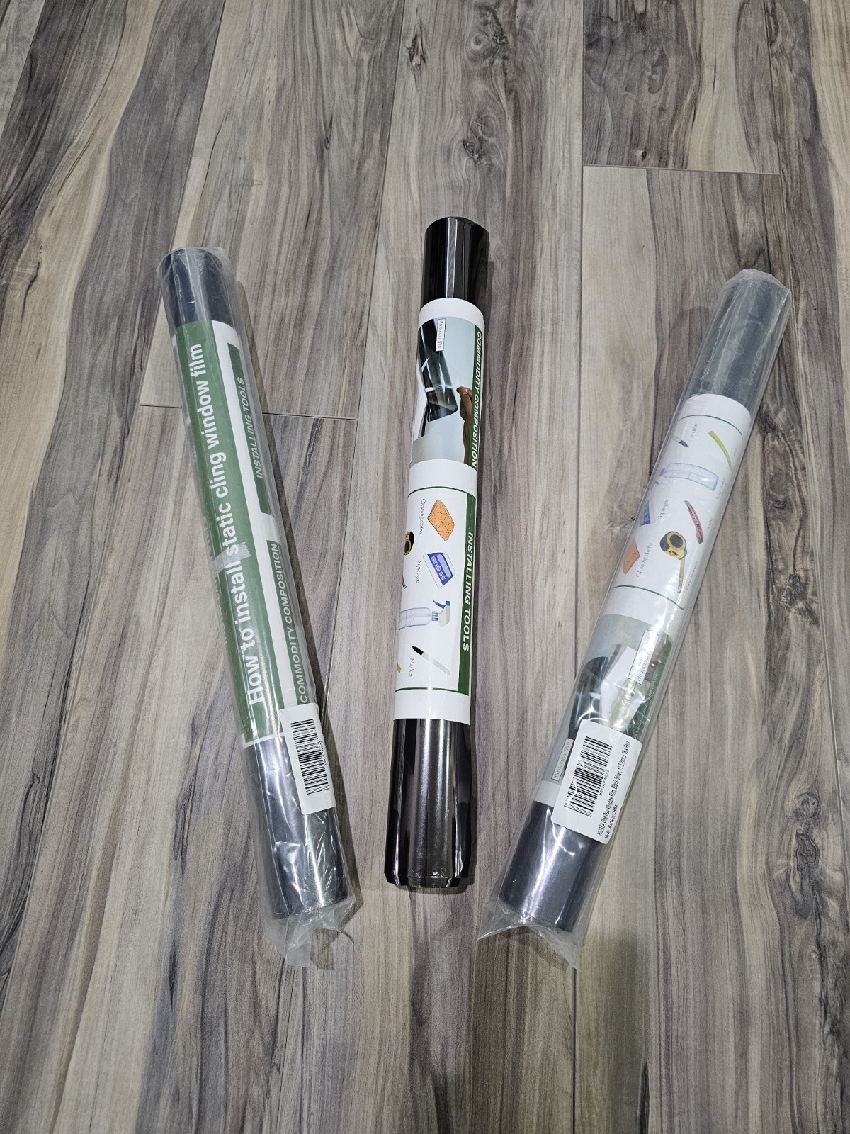 3 New Rolls of HIDBEA One Way Window Privacy Film Black/Silver 17.3 in x 16.4 ft
