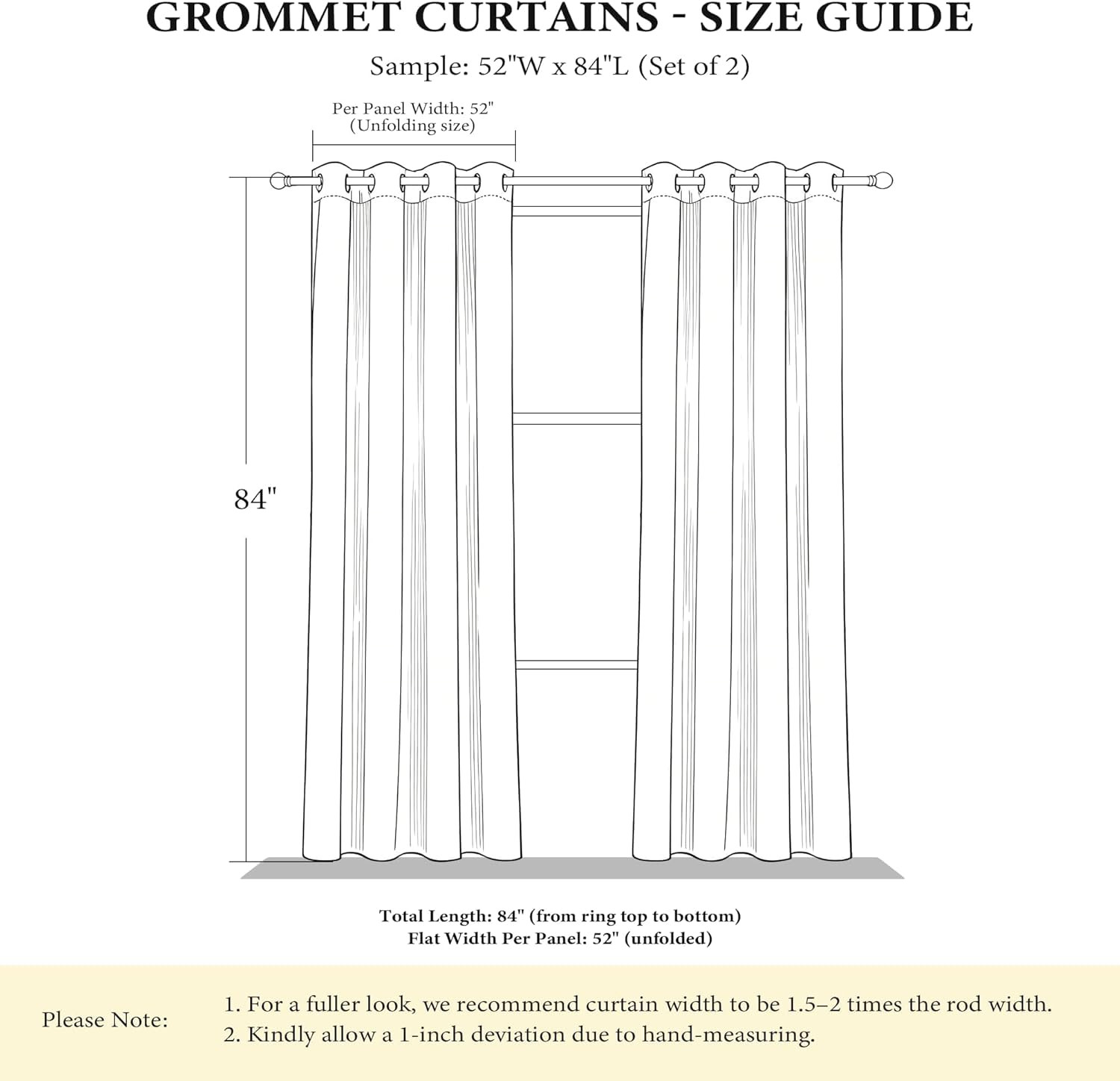 NICETOWN Grey Blackout Striped Pattern Curtains for Living Room 84 Inch Long 2 P