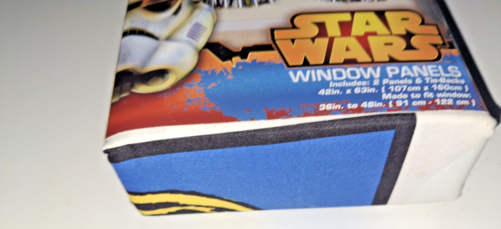 Star Wars Microfiber Window Curtain 42×63 Set w/ Tie-Backs new 💥SEND OF