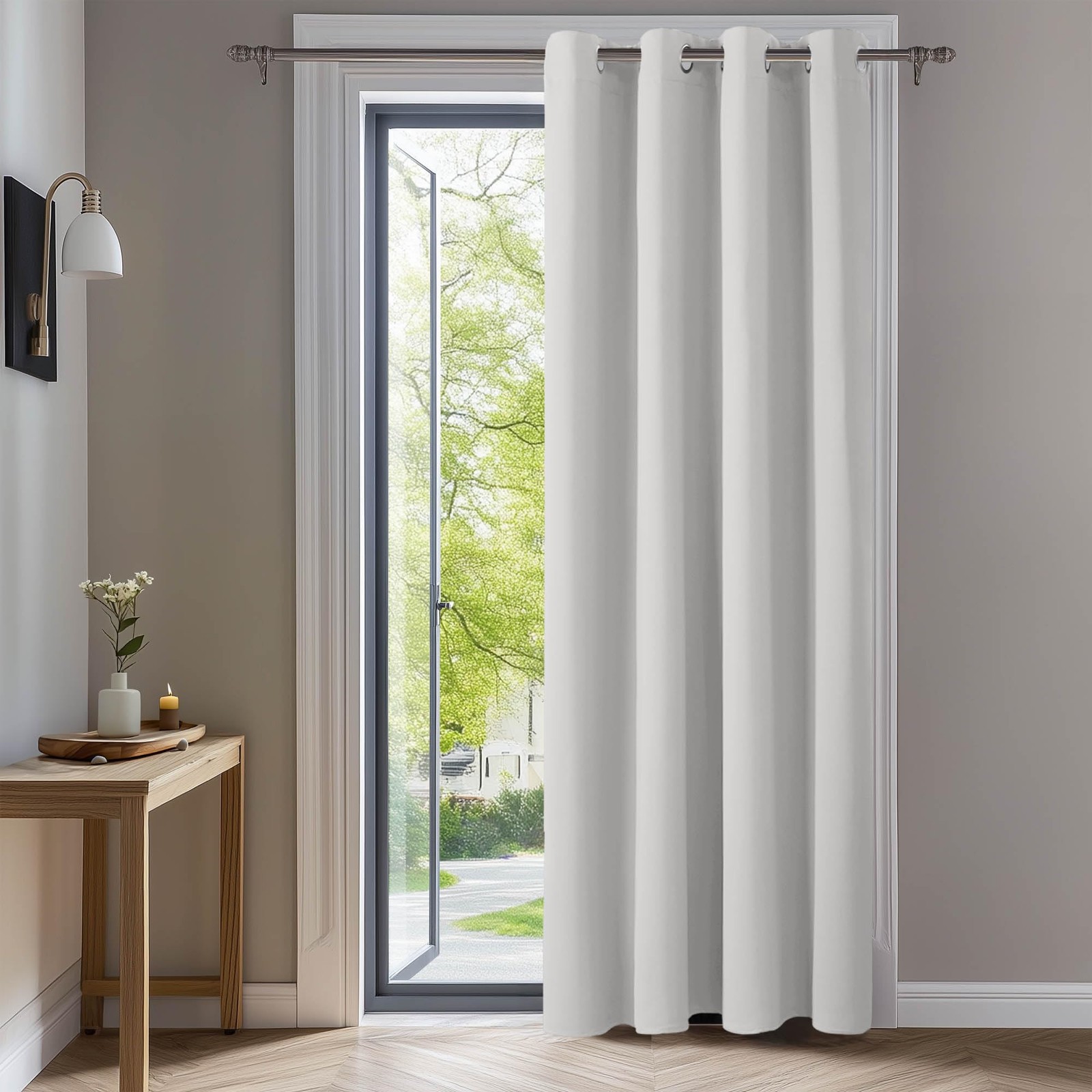 Deconovo Room Darkening Thermal 42″W x 63″L (Pack of 1), Silver Grey