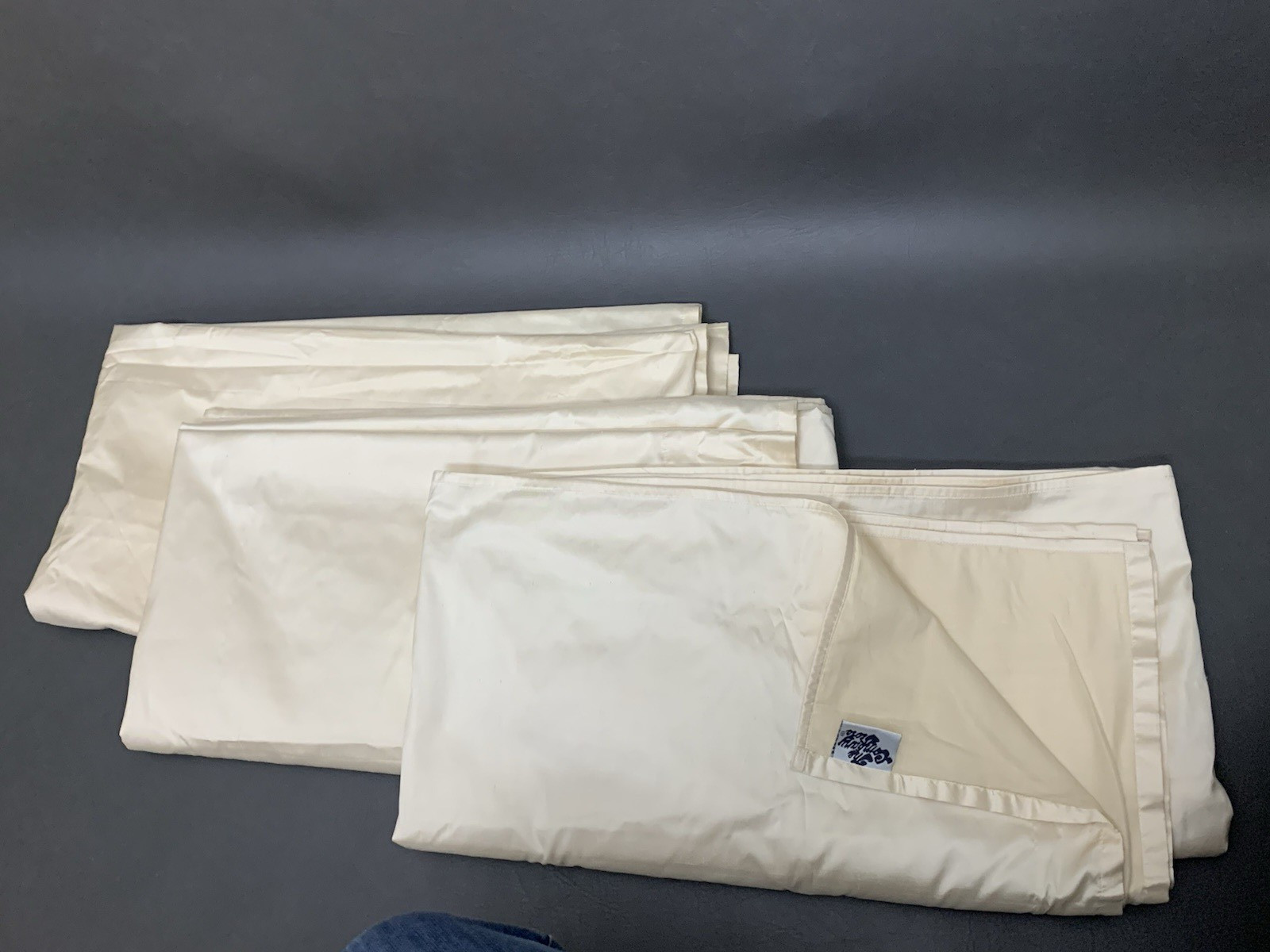 Company Store 100% SILK Curtains Drape Panels Sateen Creme Brule – 44″ X 84″ (3)