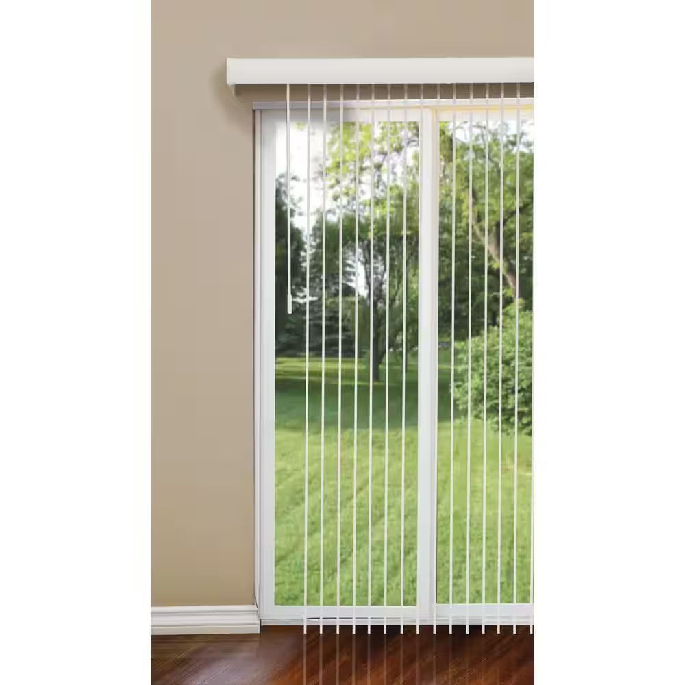 Crown White Cordless Smooth Vertical Louvers (9 Pack) – 3.5 In. W X 84 In. L (Ac