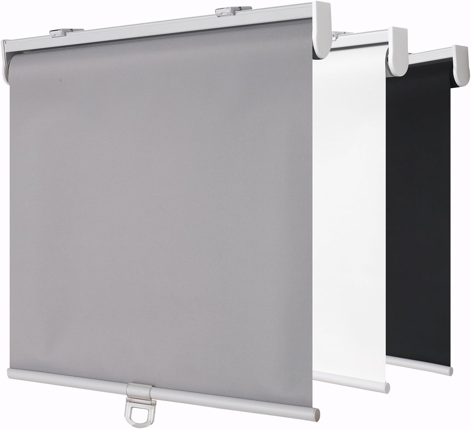 SHADEMOON Cordless Blackout Window Roller Shades, Pull Down Spring System Indoor