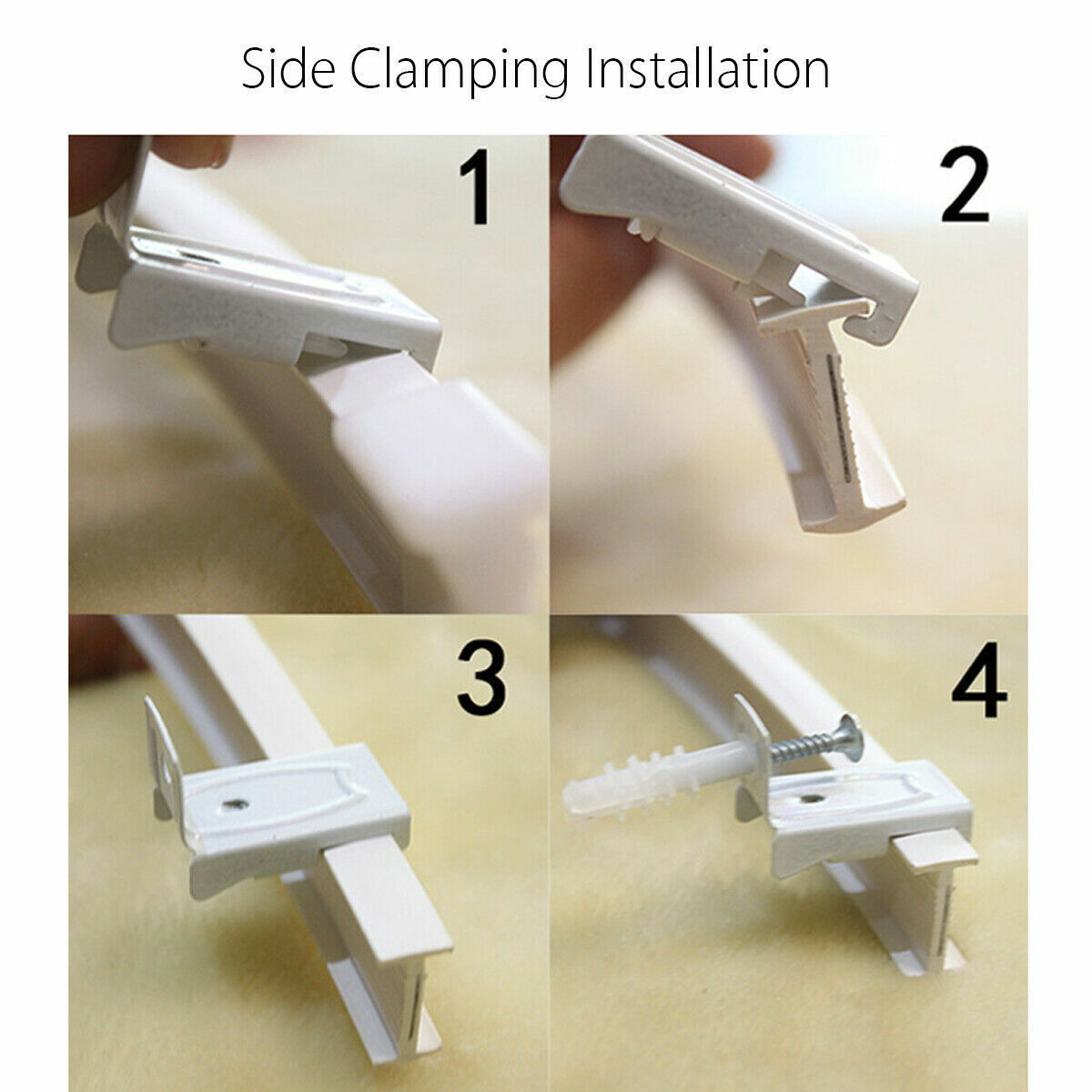 Flexible Cuttable Bendable Curtain Track Rail for Straight Bay Windows Caravan