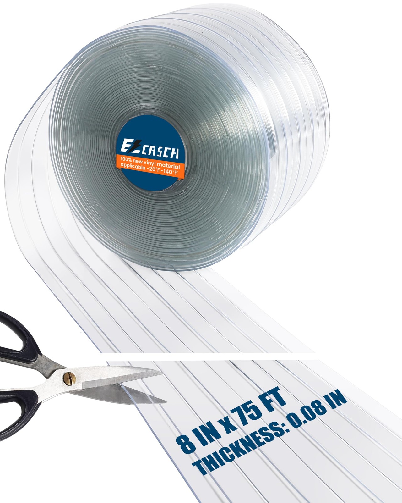 Vinyl Strip Curtain Roll PVC Replacement Strip Door Clear Plastic Strips Freezer