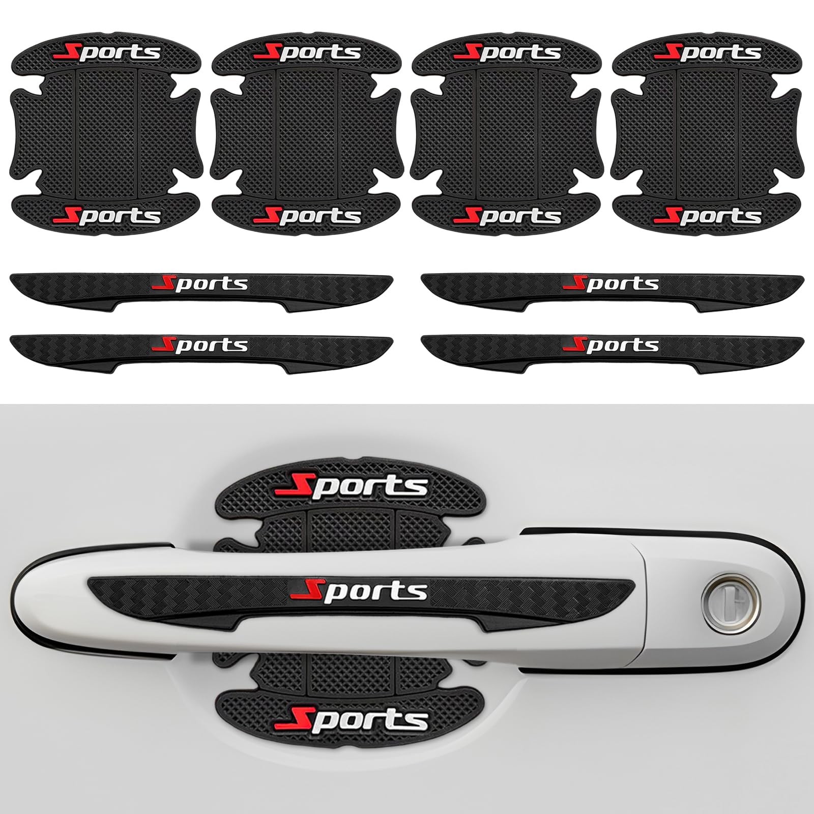 VCYOPN 8 PCS Car Door Handle Protector, Waterproof Sports Auto Handle Protect…