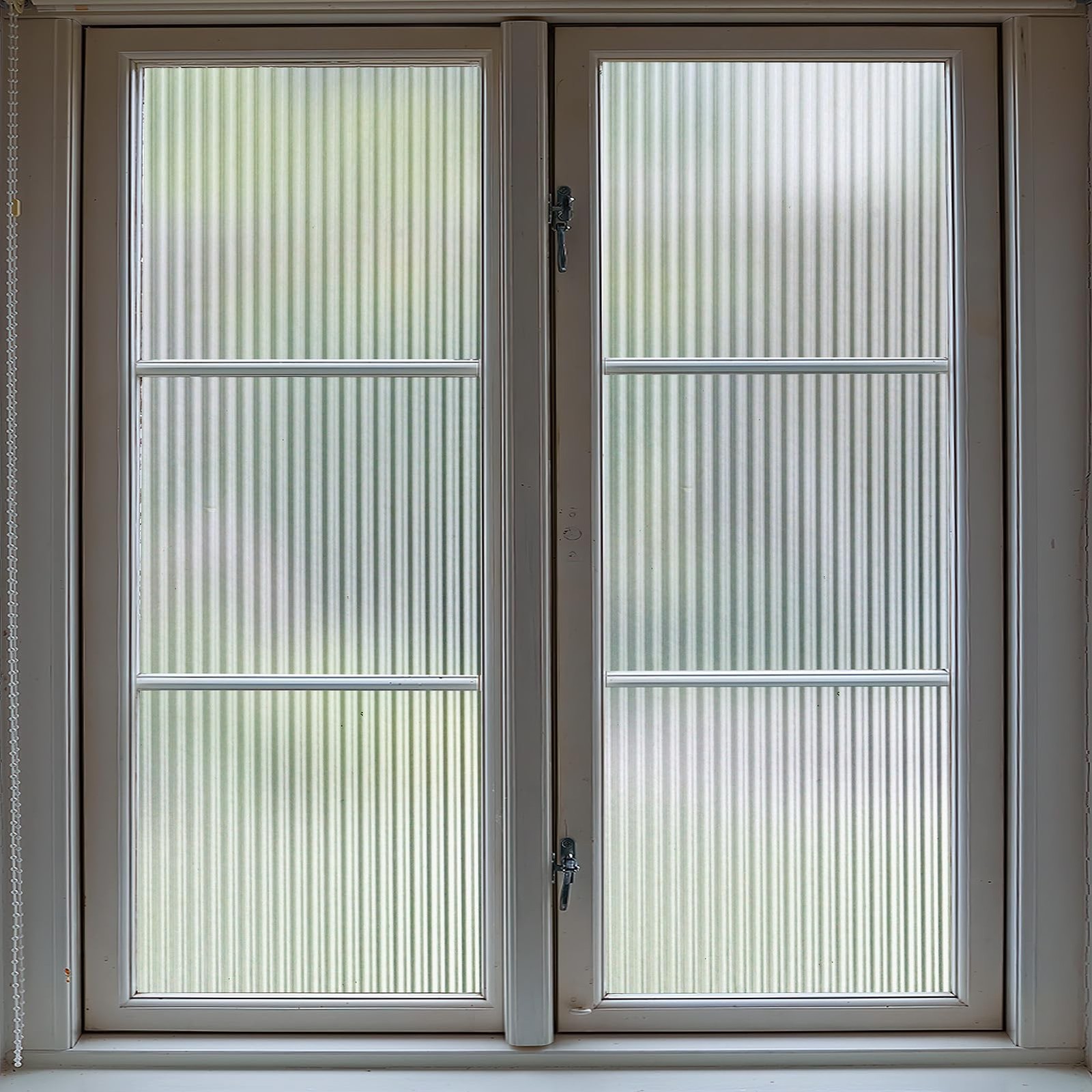 VELIMAX 1/2-Inch Reeded Glass Window Film, 17.7″x78.7″ (45x200cm), White