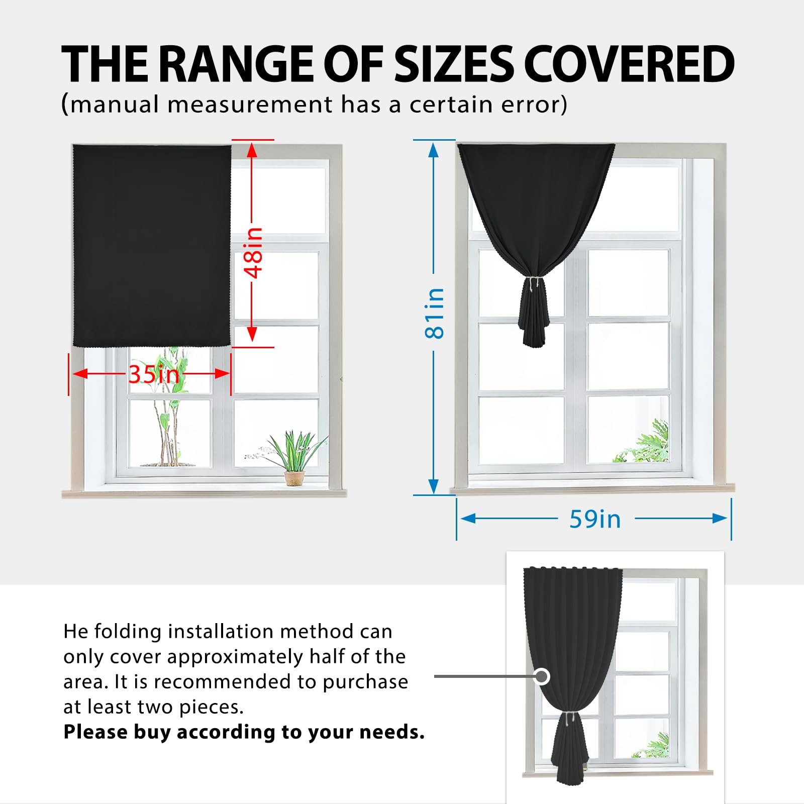 Cortinas autoadhesivas para ventanas, cortinas opacas para dormitorios
