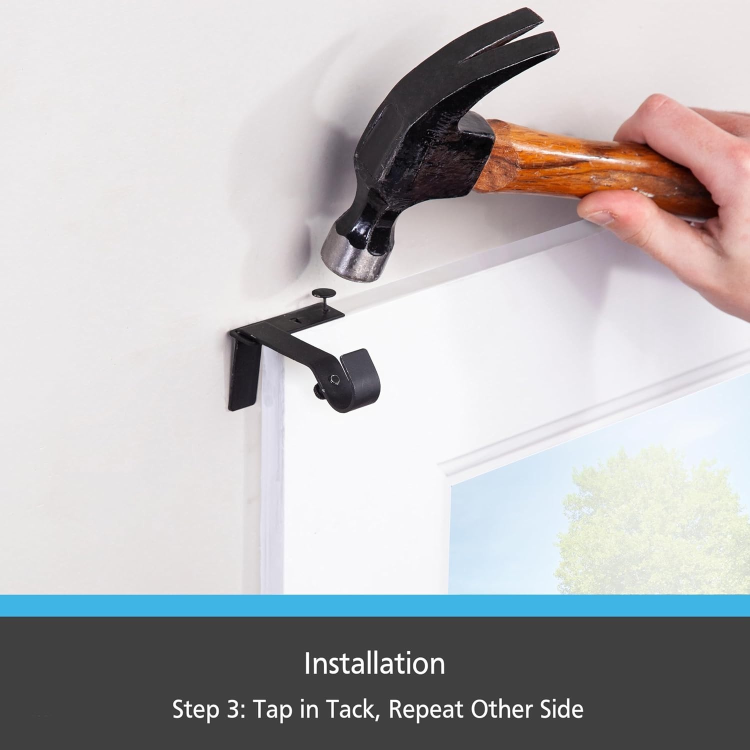 Sleek Fast Fit 5/8″ Curtain Rod Brackets – Easy Installation, Modern Look