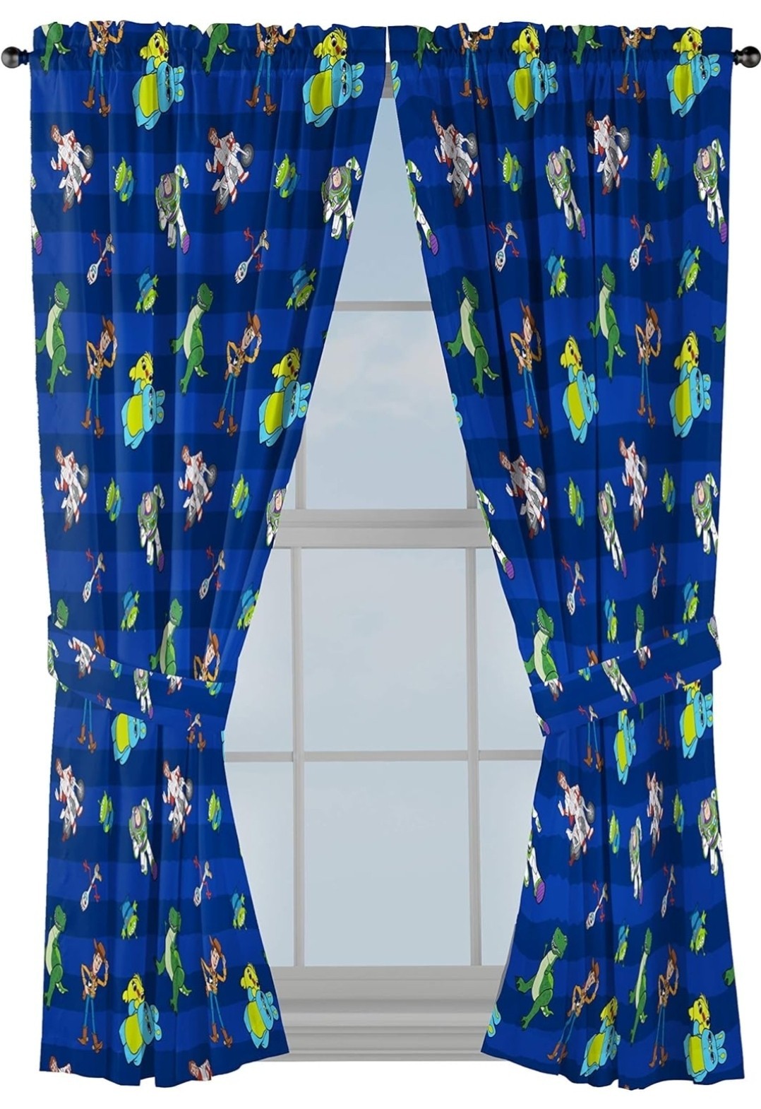 Kids Window Drapes – 4 Piece Curtain Set Includes 2 Tiebacks, Beautiful Beddi…