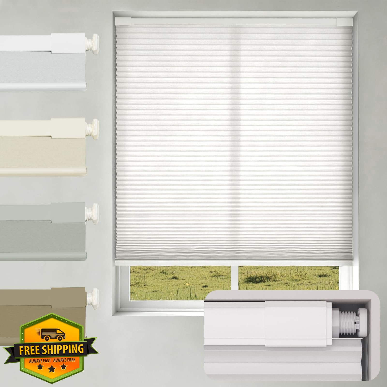 Changshade Cellular Shades 20.5″x48″ White