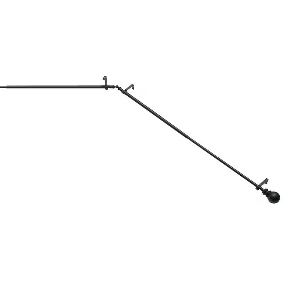 Bryce 78 In. – 144 In. Adjustable Single Bay Window Curtain Rod 3/4 In. Diameter