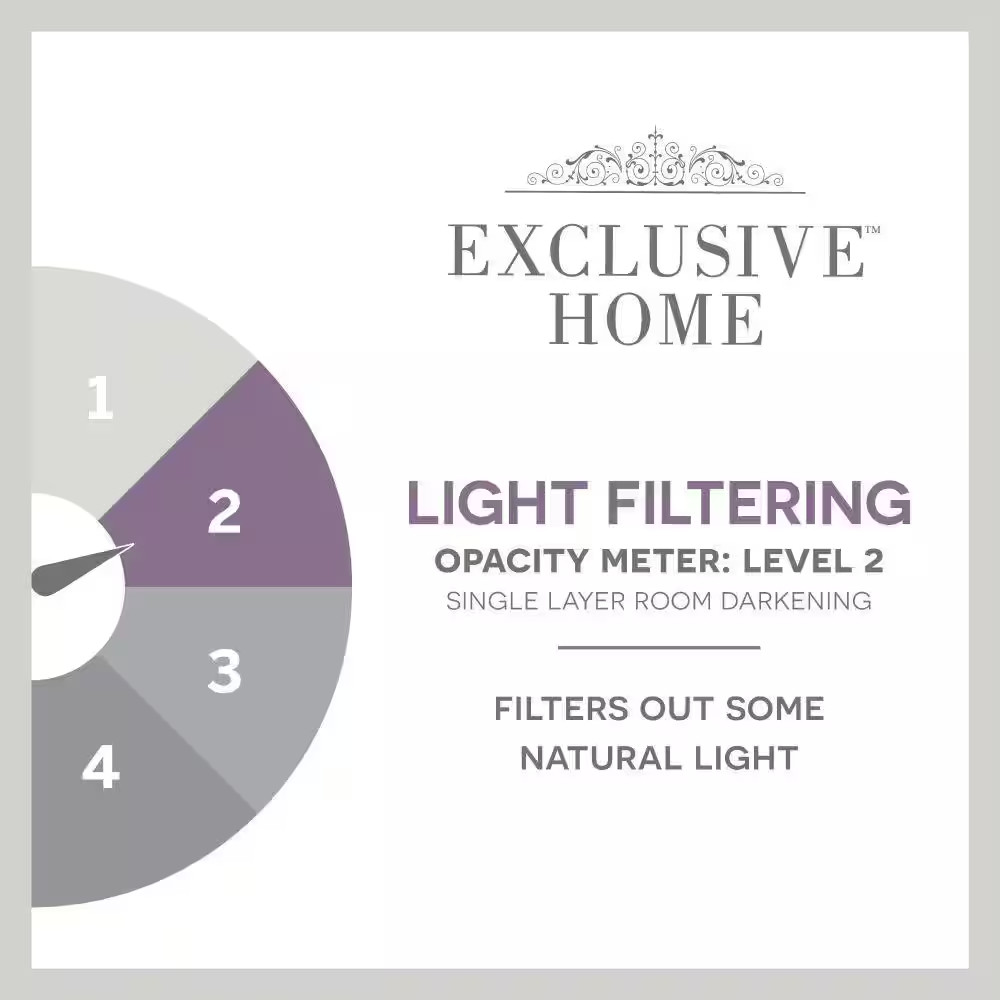 Loha Natural Solid Light Filtering 3″ Rod Pocket Tie up Shade, 54 In. W X 63 In.