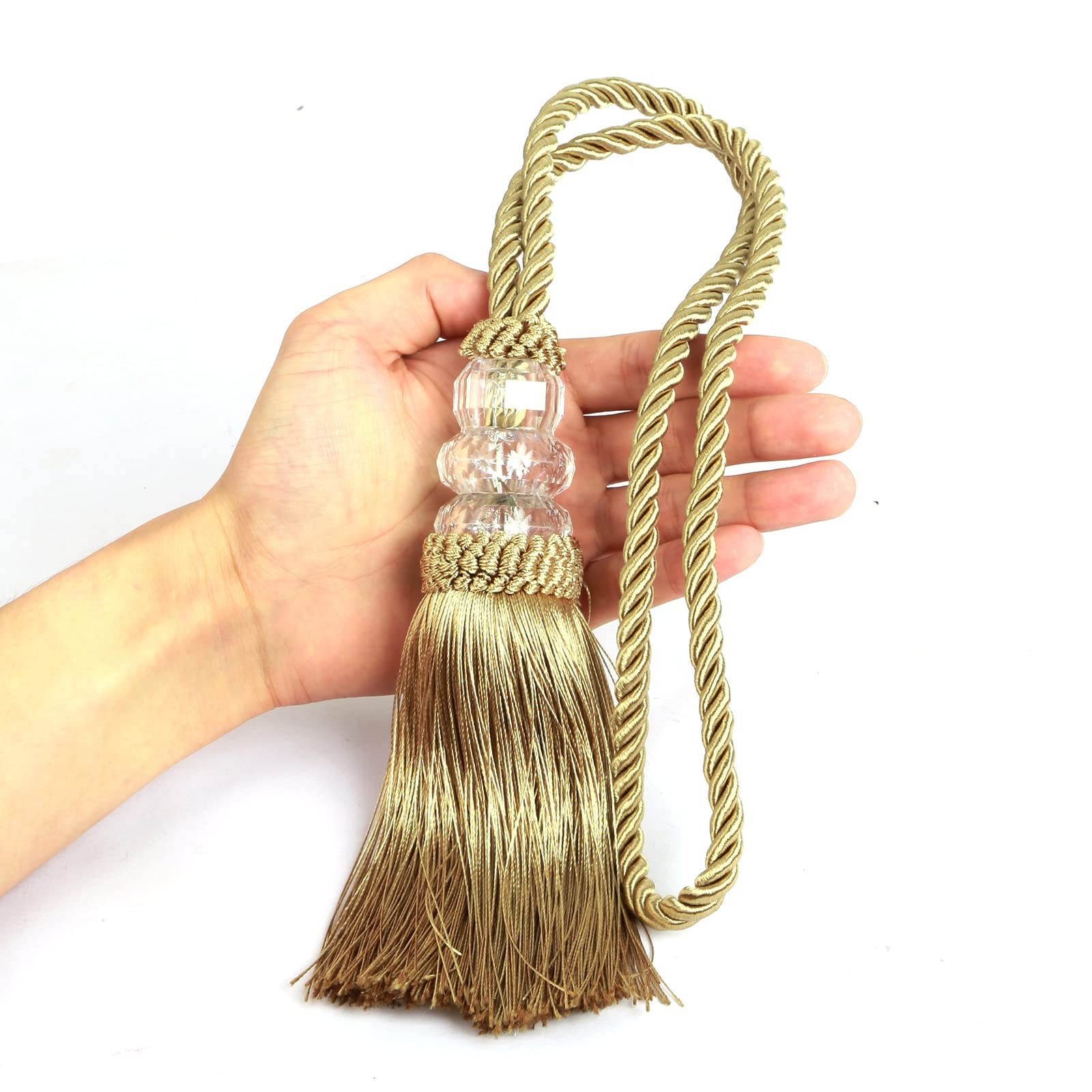 6 Pack Curtain Tiebacks with Tassel, Outdoor Elegant Decorative Curtain Holdb…