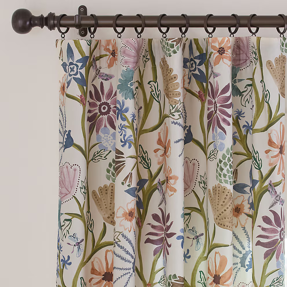 Ballard Designs Marletta Floral Drapery Panel…
