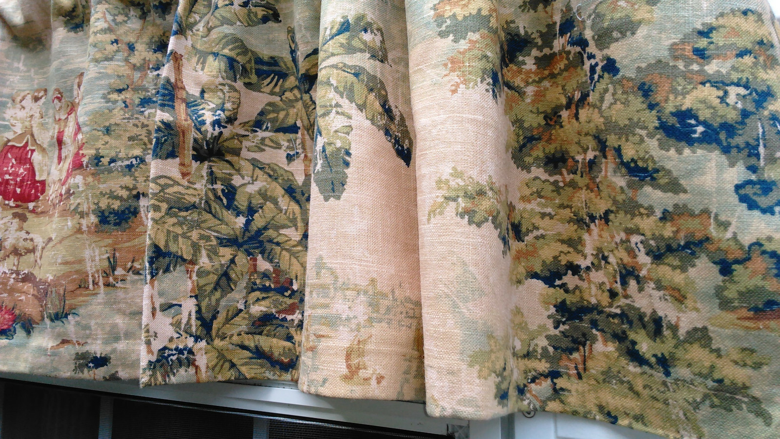 COVINGTON BOSPORUS VALANCES-CUSTOM MADE-LINED IN WHITE 54 X 18-15 AVAILA