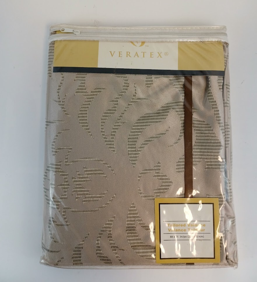 Veratex Tailored One Valance 88″ W x 21″ L Montage Beige 0006