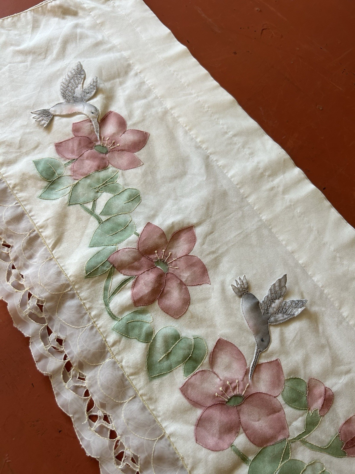 3D Hummingbird Kitchen Valance Curtain Birds Flowers Home Decor 13 X 58