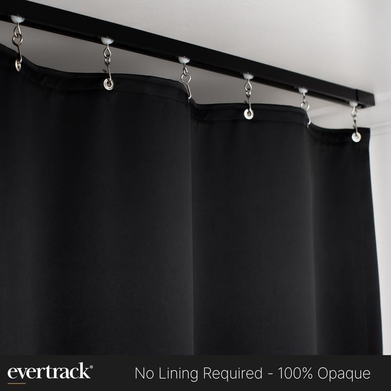 Blackout Room Divider Curtains – 100% Opaque, 108″ W x 96″ H, USA Made