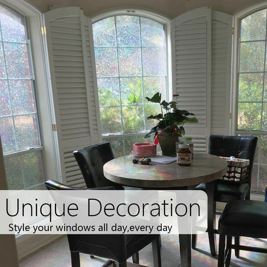 Home Window Film Privacy Static Cling Stained Glass Film Sticker Decoration NEW