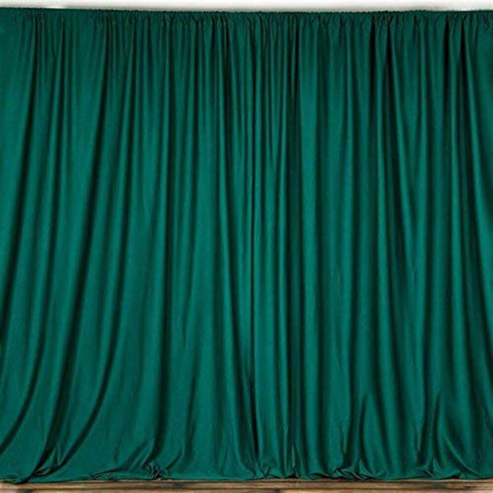 2 pcs 10 feet x 10 feet Polyester Backdrop Drape Curtains Panels – HUNTER GREEN