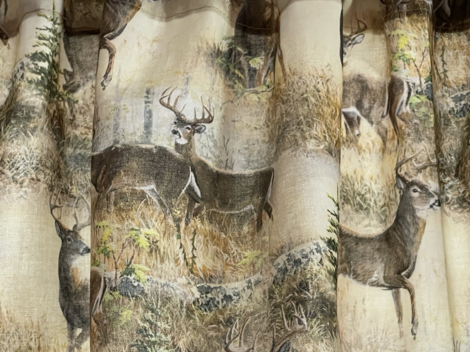 Wild Deer Valance Rustic Home Decor 42″W x 14″L Gift