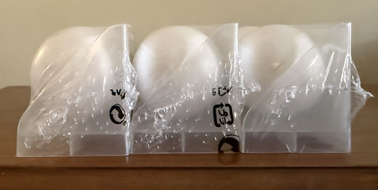 IKEA Vasentlig White Round Set of 2 End Caps Finials X 3 Packs Total of 6 New 2″