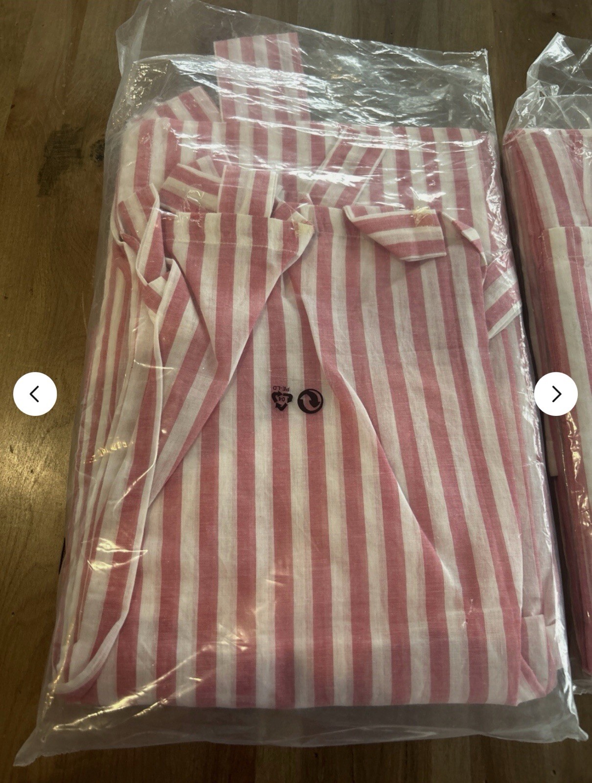 Pink Stripe Organic Cotton Tab Top Curtains 88 by 39 Inches