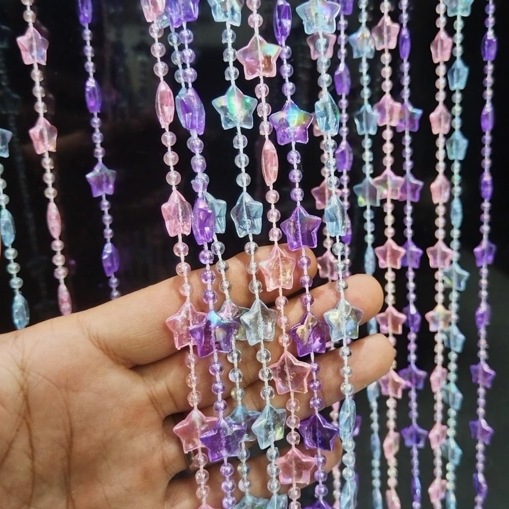Beaded Curtain Doorways Star Acrylic Hanging Door Beads String Curtains Tasse…