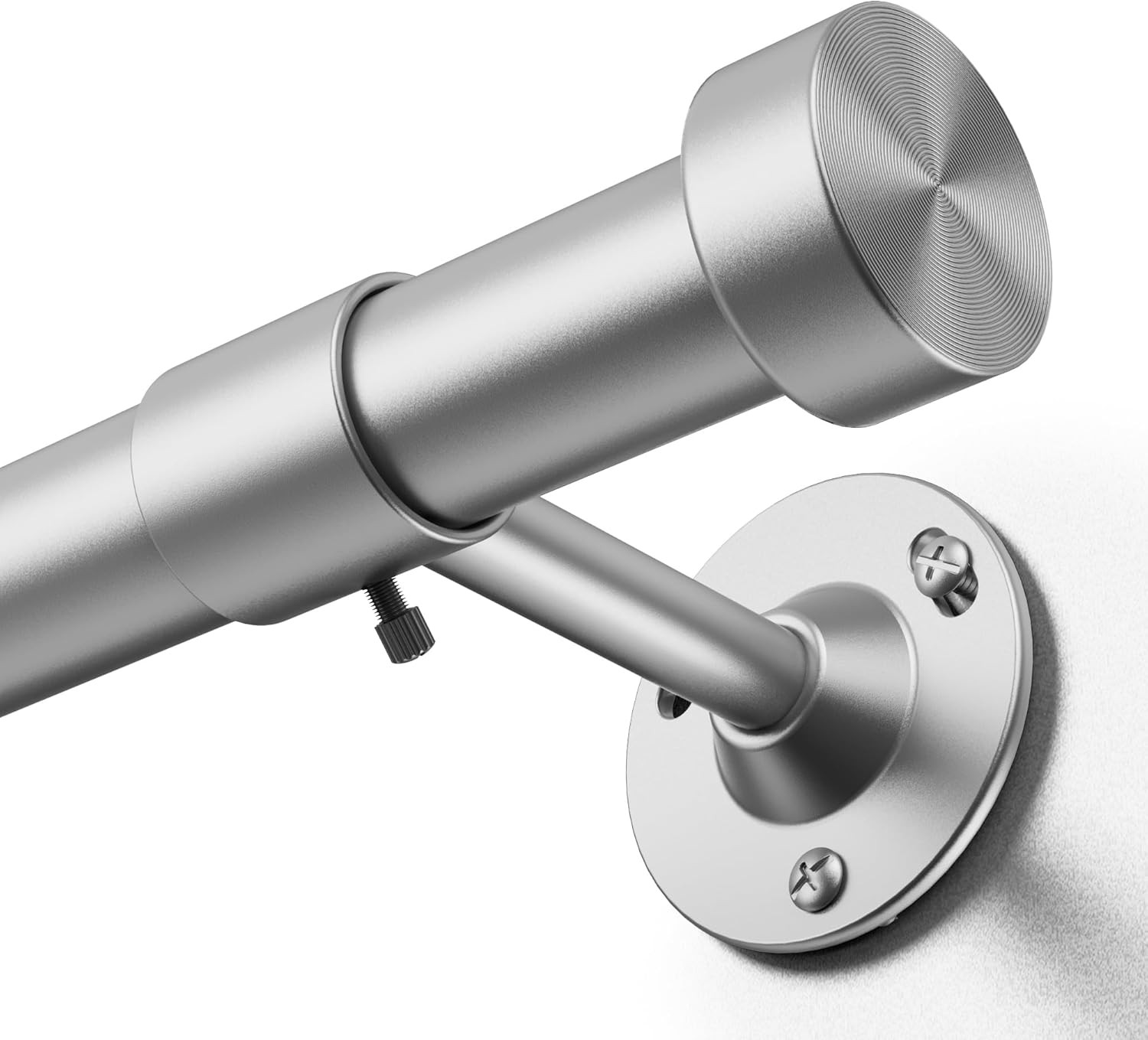 Heavy Duty Curtain Rods 32-150 Inch, 1 Inch Adjustable Black Curtain Rod for Win