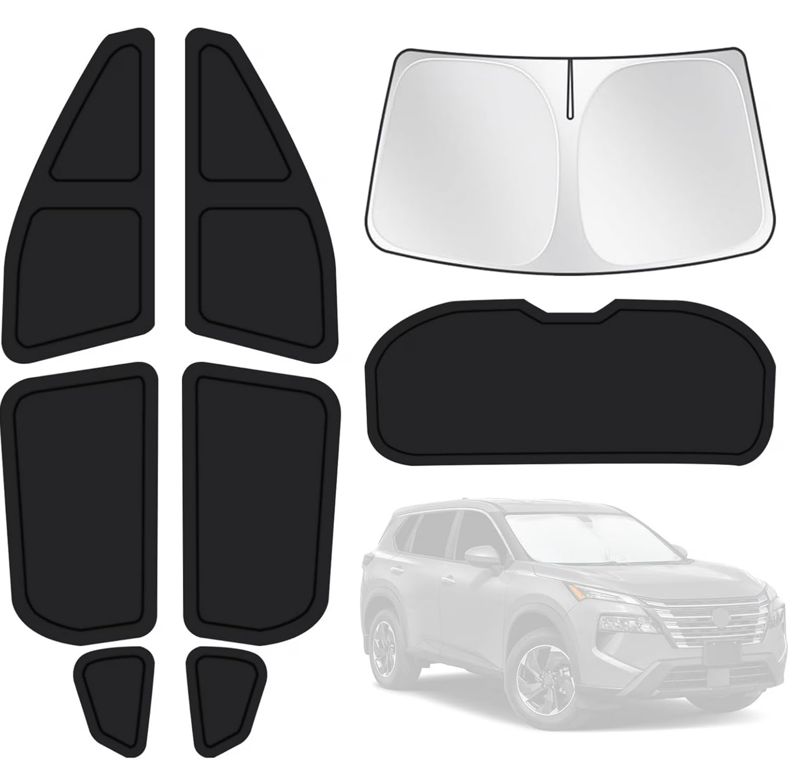 8PCS Car Window Full set Shades for 2021-2024 Nissan Rogue 2-in-1 21-24