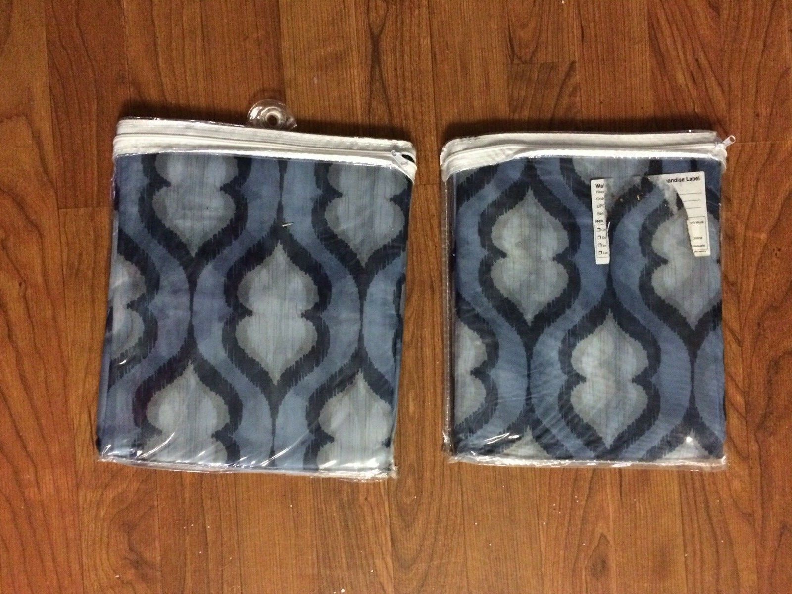 2 PACK Mainstays Wave Sheer/Indigo 56″ x 84″ Panel